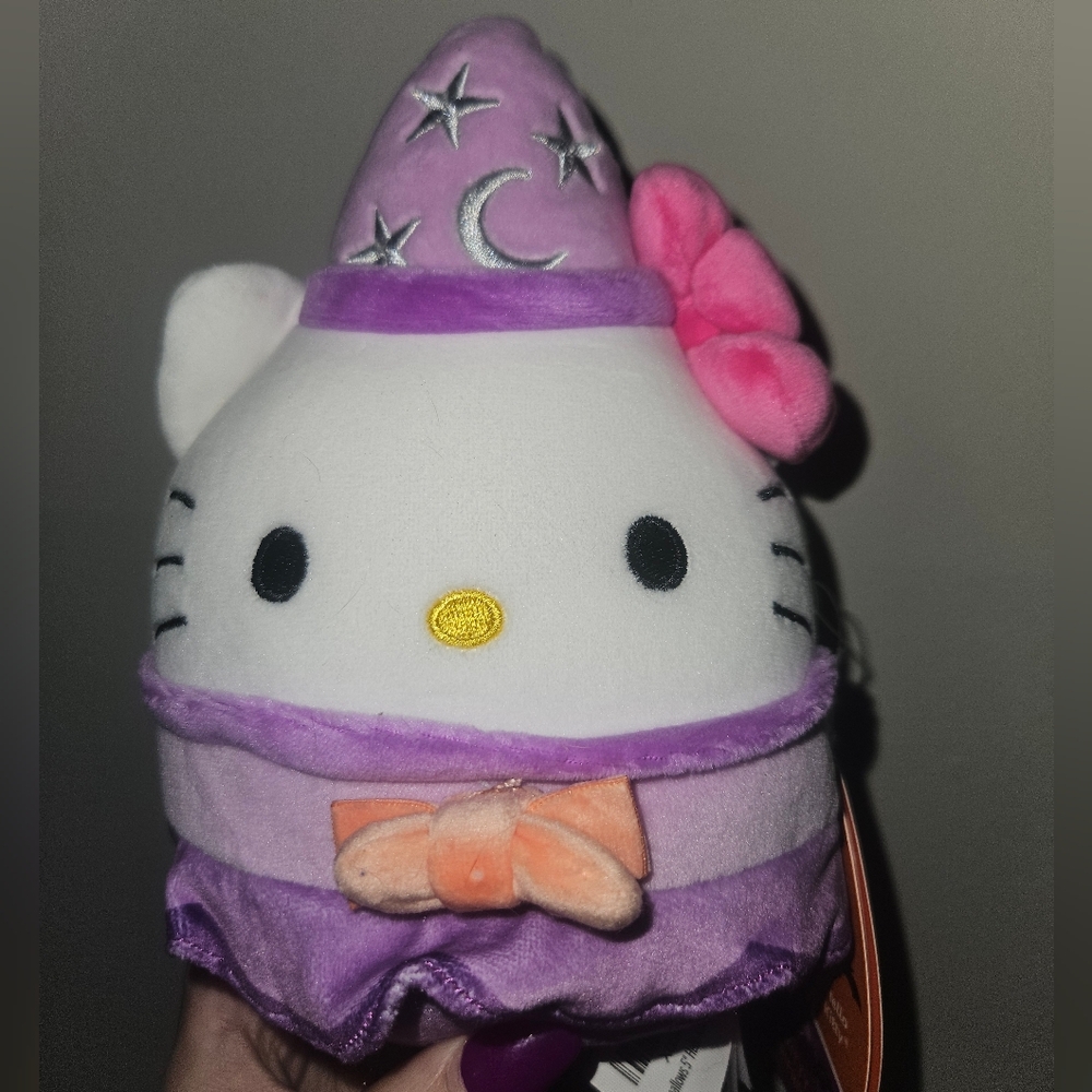 NWT Squishmallows Hello Kitty Halloween Wizard in Purple 5" Plush
